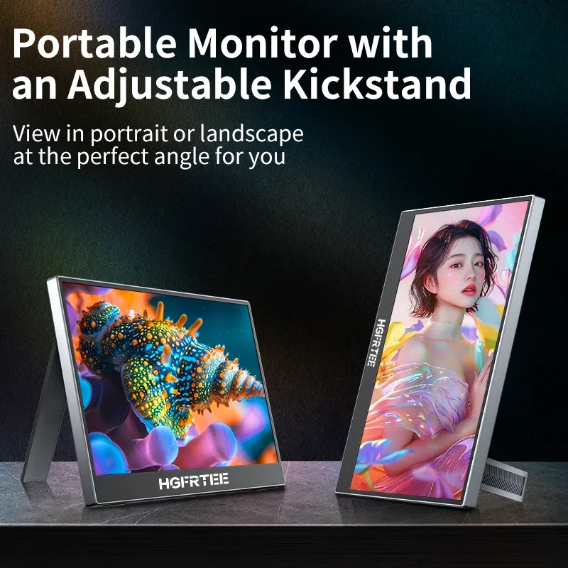 Портативный монитор 11,6-дюймовый внешний монитор для ноутбука 1366P со встроенными динамиками, дисплей с портом HDMI USB-C для портативных ПК Mac PS4/5