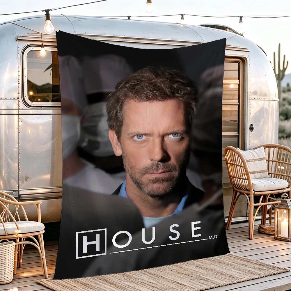 House The Doctor Flag Tapestry Outdoor Party Bedroom Living Room Dormitory Decorative Themed Wall Hanging Banner Gift