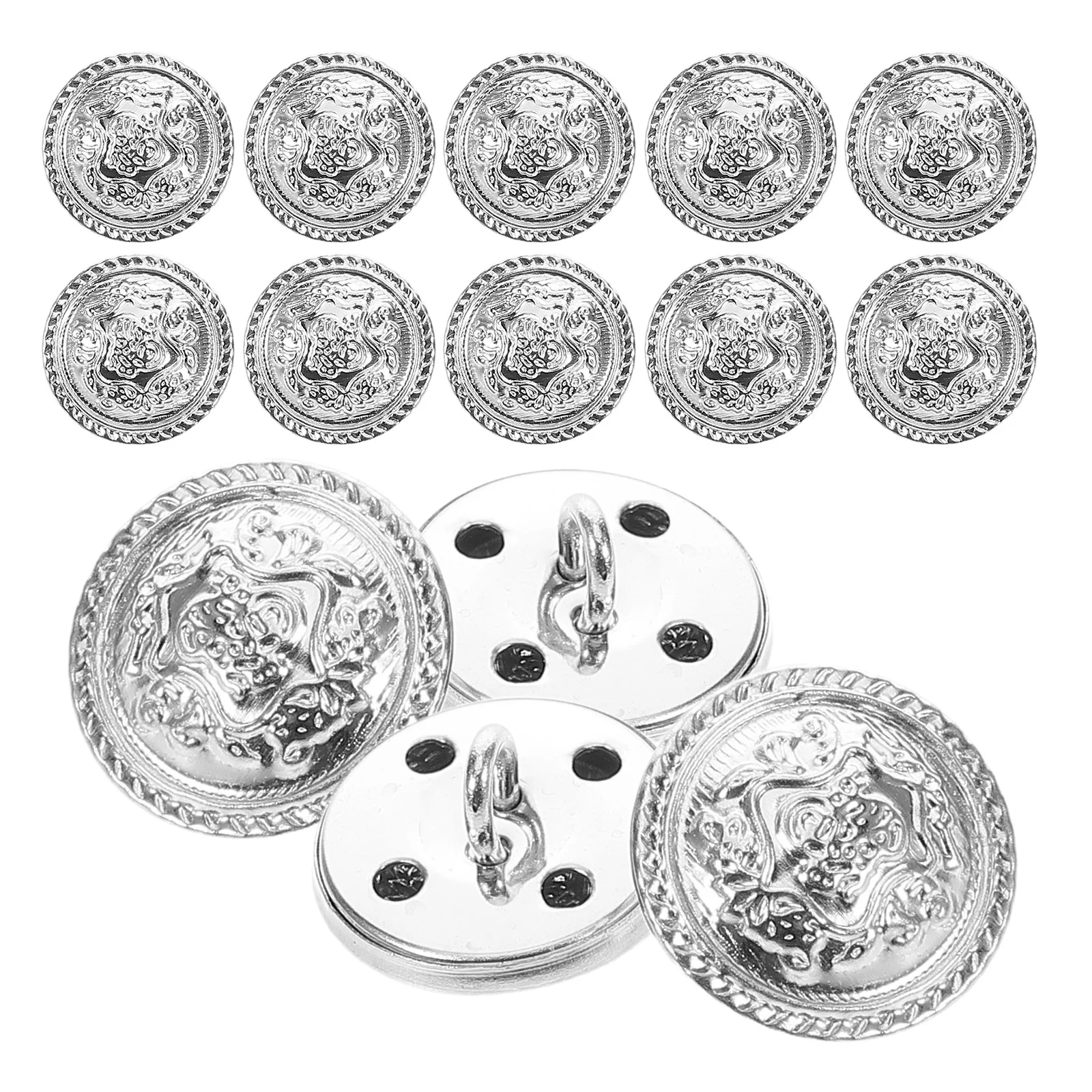 

14Pcs Metal Buttons for Clothes Vintage British Style Round Flat Sewing Blazer Buttons for Coats Cardigans Suit