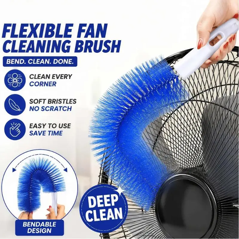 New Fan Cleaning Brush With Dense Flexible Bristles High Efficiency Dust Removal For Home Fan Air Conditioner  Cleaning