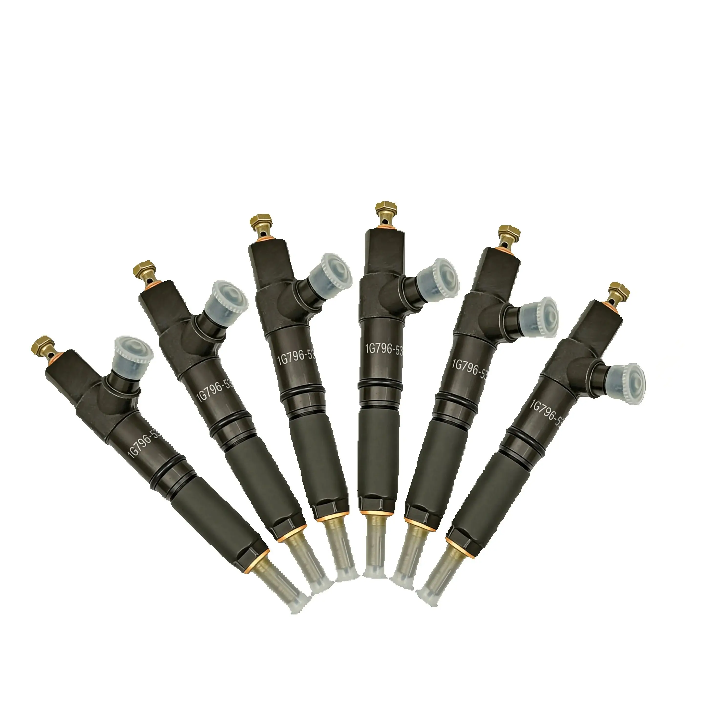 6pcs Diesel Fuel Injector 6685512 1G796-53000 1G796-53002 for Kubota V2203 V2403 Engine compatible with Bobcat S185 Replacement