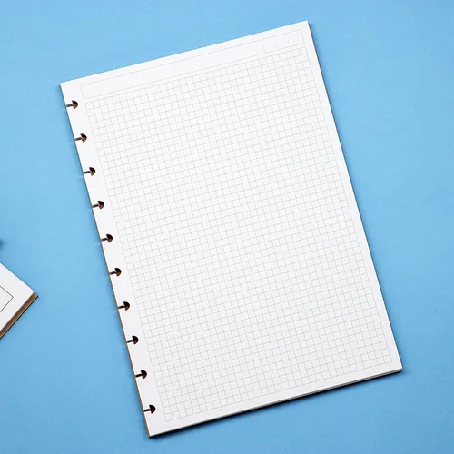 Imagen 2 del producto Recambio de página interior B5 para cuaderno, 60 hojas, Agujero De Seta, forrado Horizontal, cuadrado