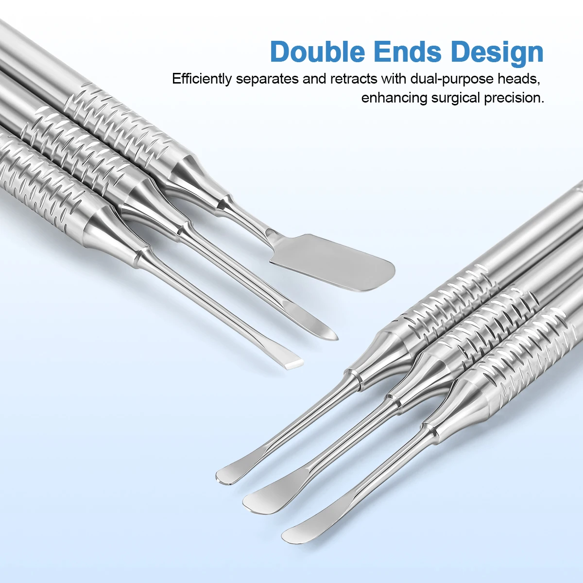 3Pcs/Kit AZDENT Dental Double Ends Implant Periosteal Elevator Tool Autoclave Stainless Steel Surgical Implanting Tool Dentistry