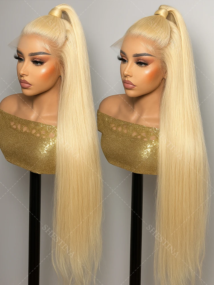 

#613 Honey Blonde 13x4 Lace Front Wigs Human Hair No Silk Straight 4x4 Lace Closure Wigs Remy Straight Human Hair Wigs For Women