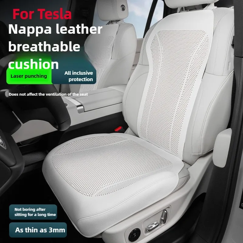 Full Surround Car Seat Cushion Four Seasons Universal Seat Ventilation Breathable For Tesla Model 3 Model Y Model S Model X
