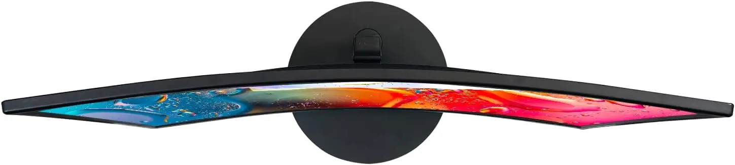 شاشة ألعاب منحنية مقاس 24 بوصة بدقة 1080 بكسل R1500 98% sRGB HDMI x2 VGA مكبرات صوت مدمجة، آلة تثبيت على الحائط VESA باللون الأسود · تخفيضات كبيرة