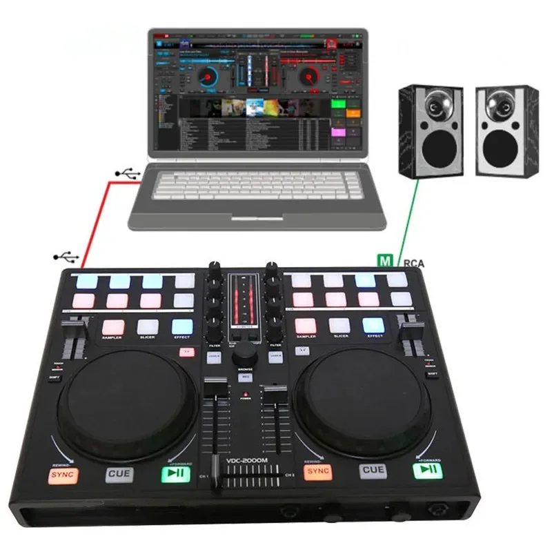 Smart Mobile Phone DJ Dish Adjuster MIDI Controller Computer Multifunction Built-in Sound Card Playing Audio Adjustment Players