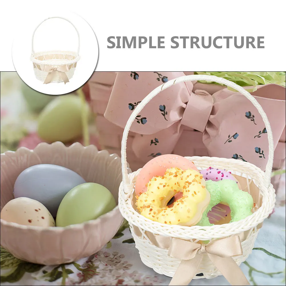 

2pcs Handwoven Flower Rustic Storage for Wedding Beach Ceremony Guest House Use Woven Flower Baskets for Weddings Small Baskets