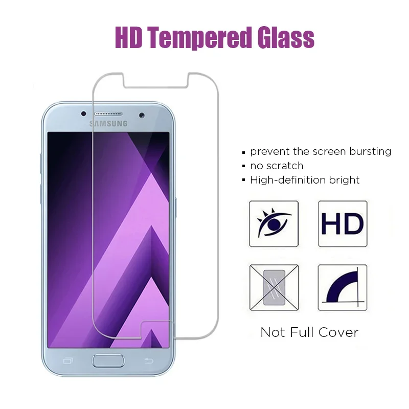 2PCS Protective Glass For Samsung Galaxy A52S A53 A33 A32 A22 A13  A51 A52 A50 A72 A71 A21S A54 A34 A14 S21 FE Screen Protector