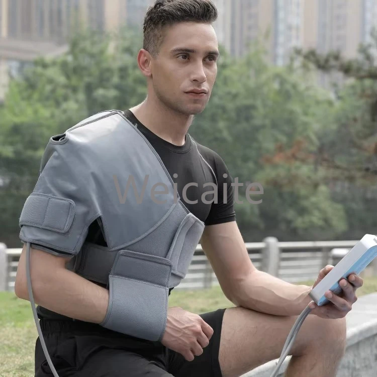 

Factory Direct Sales PVC Nylon Muscle Massage Boots Sports Gel Cold Compression Bag with Air Pump