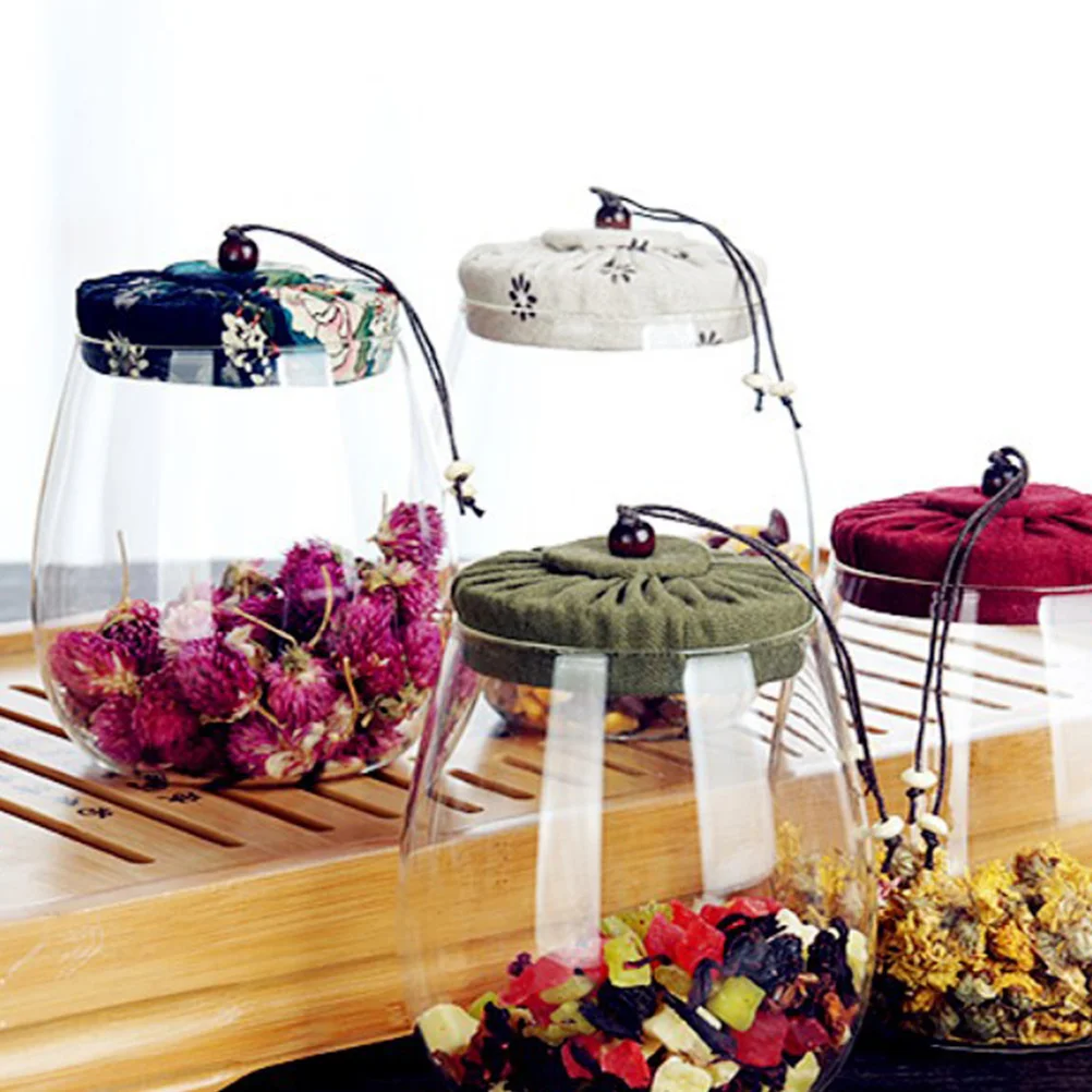 

600Ml Tea Storage Jar Glass Airtight Food Container For Pantry Organization Sealed Canister Candy Salt Pepper Sugar