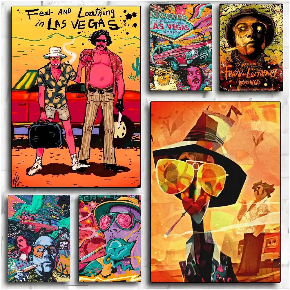 ملصق Fear Loathing Las Vegas لا يتطلب أوراق الحفر ولا علامات يمكن تطبيق ملصقات ذاتية اللصق على أي سطح
