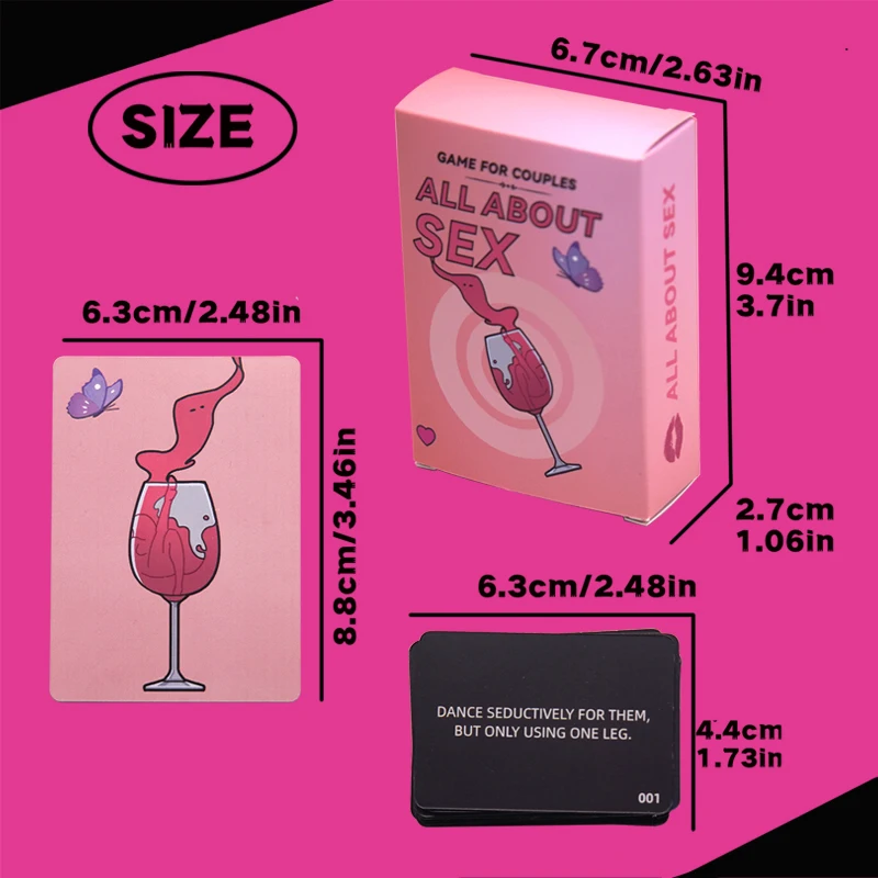 All About Sex, An Exciting Original Card Game for Couples, Elevate Your Evenings with Fun and Joy, 2 Players, 20+Mins, Age 16+