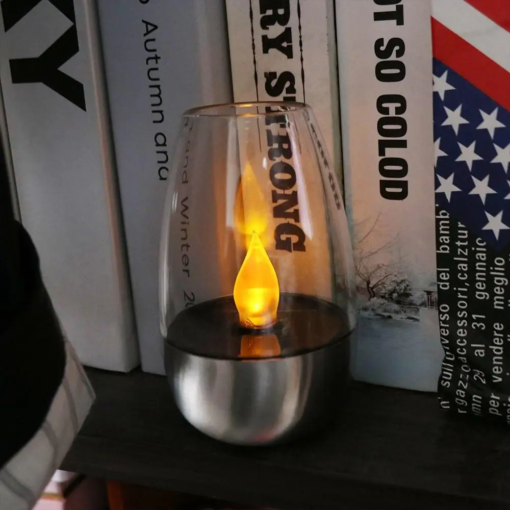 

Generic Solar Light Candle Light LED Light Stainless Steel Night Light Candle Shape Intelligent Tea Light Bar