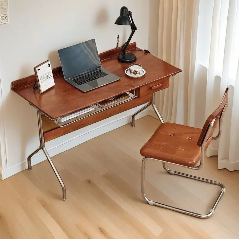 Nordic Wooden Desks Writing Desk Luxury Vintage Desktop Computer Table Minimalist Multifunctional Bedroom Tables with Drawers