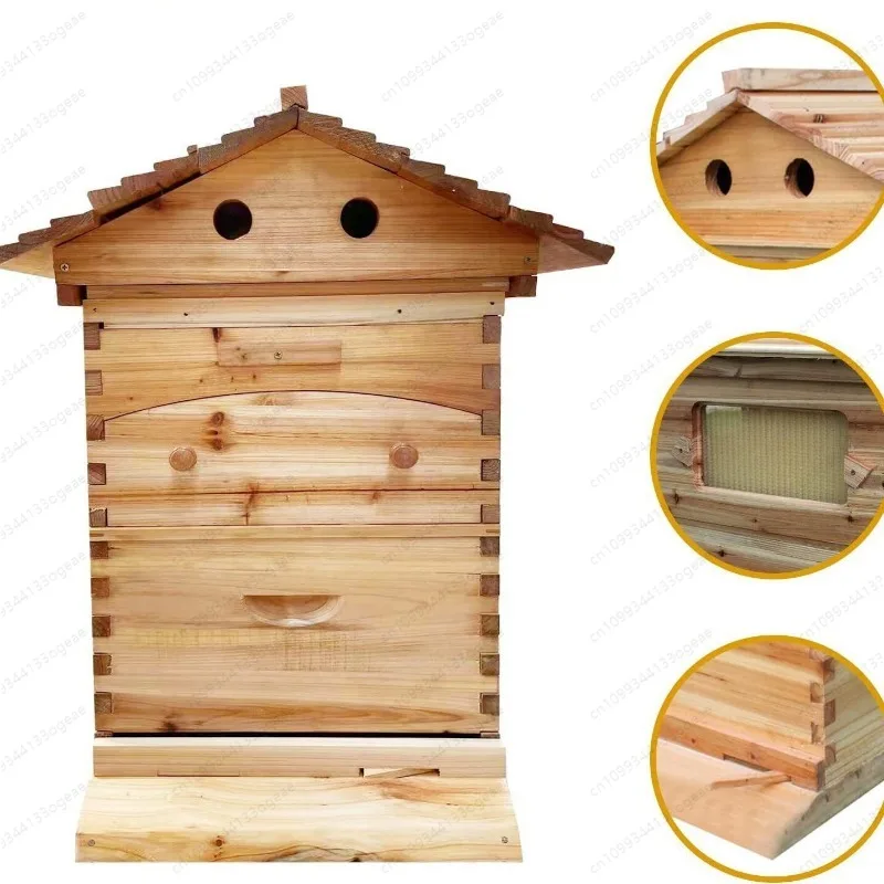 خلية النحل بدون إطارات النحل خلية النحل الأوتوماتيكية 7 إطار خلية نحل العسل المتدفقة التلقائية