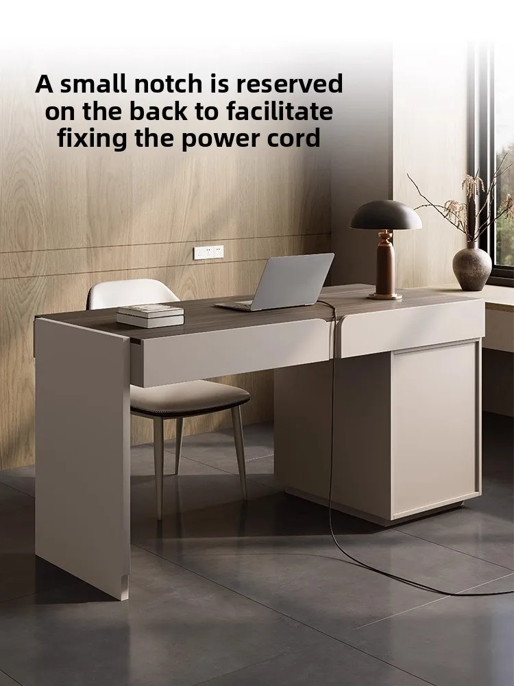 LH small apartment light luxury modern minimalist learning slate solid wood computer desk dresser