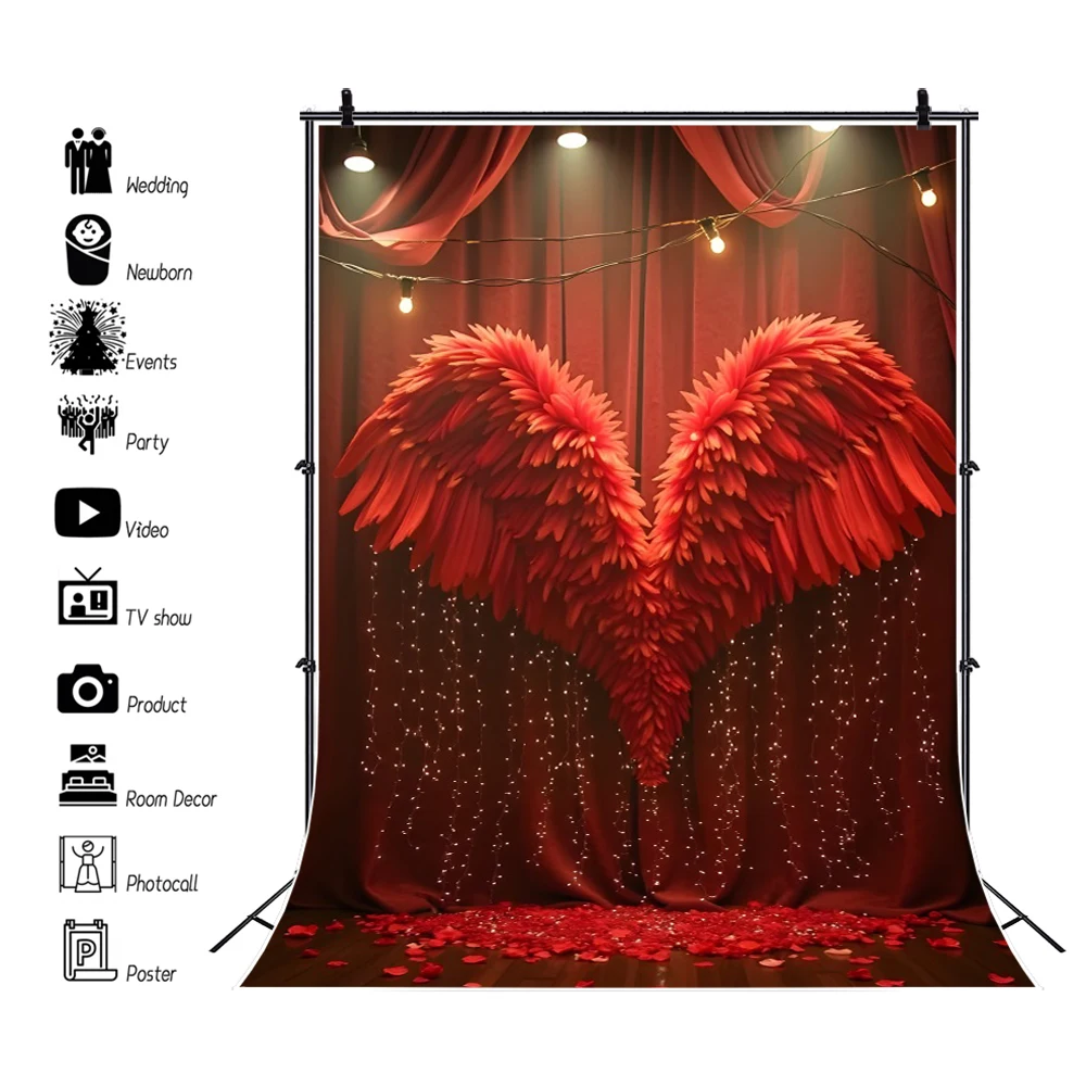 14 فبراير عيد الحب خلفية الزهور الحب القلب بالونات الحلو زوجين صورة الزفاف التصوير خلفية استوديو الصور