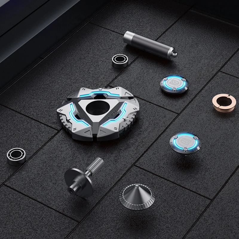 Fidget Spinner tout en alliage muet R188 roulement métal lumineux main Spinner lueur dans la nuit soulagement du Stress jouets pour adultes cadeaux