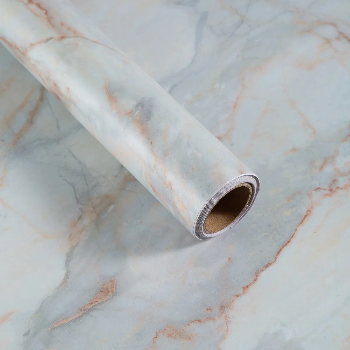 

TOTIO Blue and Gold Marble Wallpaper Self Adhesive Removable Waterproof Vinyl Wall Paper Roll for Kitchen Countertops Cabinets