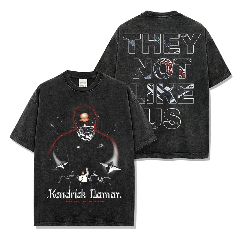 

Футболка Kendrick Lamar Kung Fu Kenny в стиле хип-хоп, рэп, американская футболка в стиле ретро с коротким рукавом и принтом