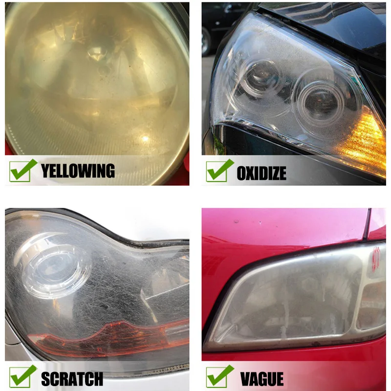 Car Headlight Restoration Polishing Kits Headlamp Repair Kits Car Light Polisher Cleaning Paste Car Paint Care Refurbish Agent