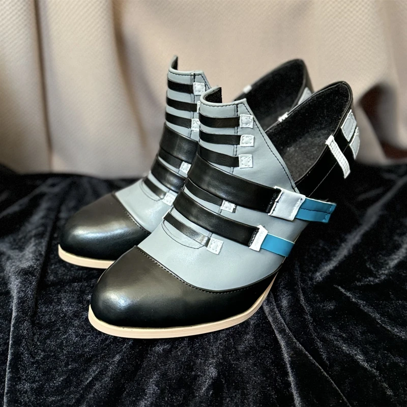 Game Zenless Zone Zero Tsukishiro Yanagi Cosplay Shoes High Heeled Shoes For Halloween Carnival Tsukishiro Yanagi Role Play