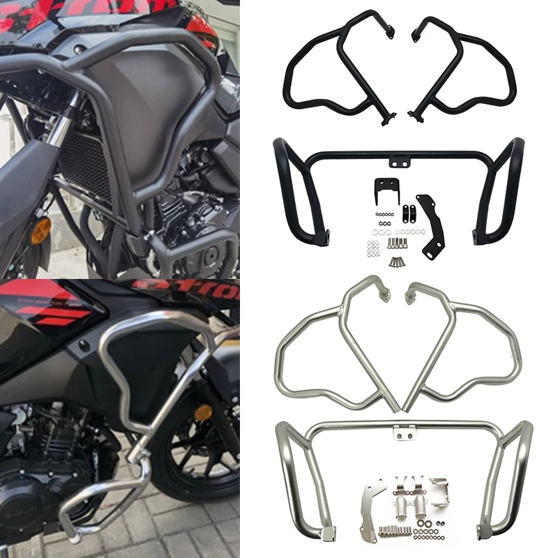 

Motorcycle Upper&Lower Engine Guard Highway Freeway Crash Bar Fuel Tank Protector For Suzuki V-Storm DL250 DL 250 2016-2020 2019