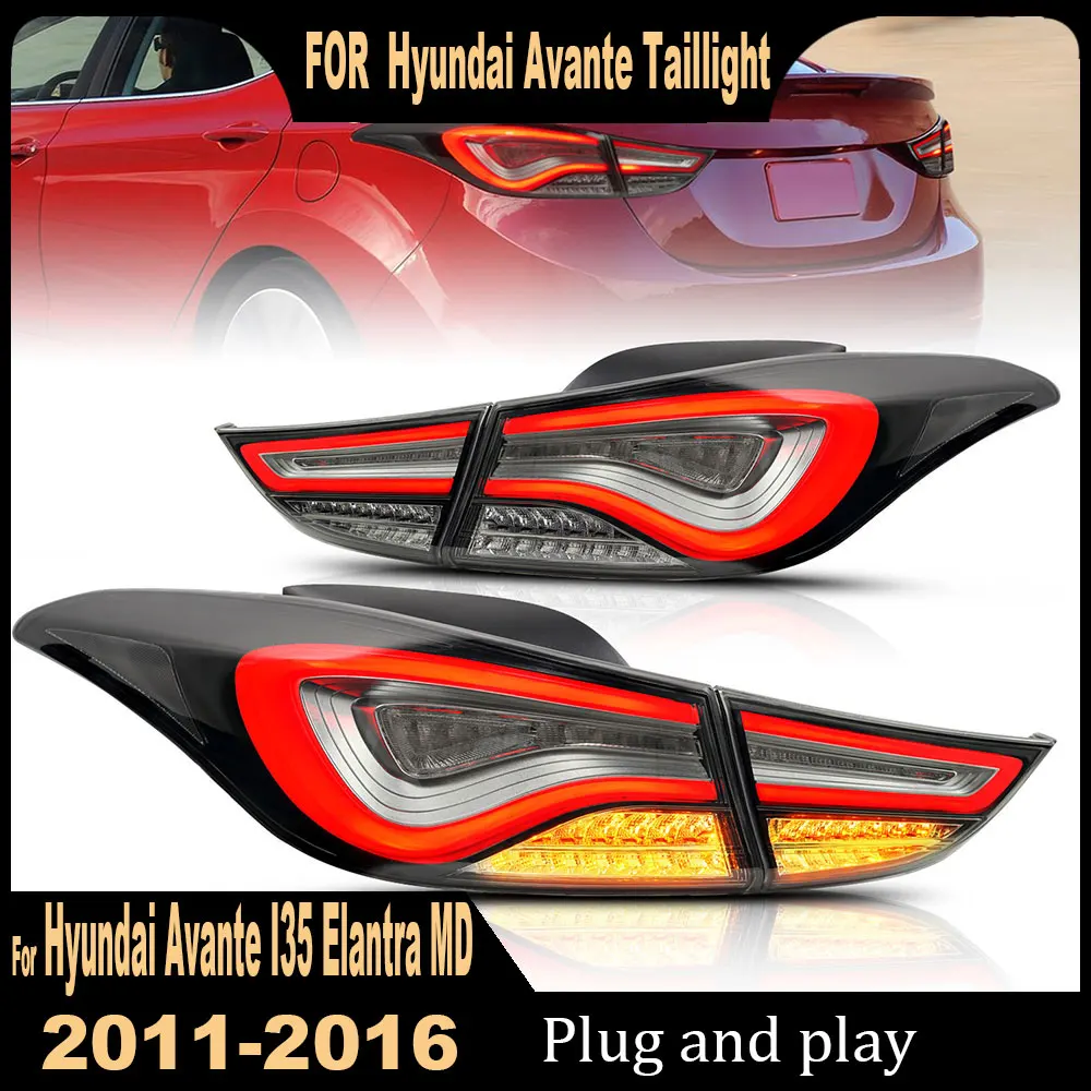 

Car Lights For Hyundai Avante I35 Elantra MD 2011-2016 Car Animation LED Trailer Lights Tail Lamp Rear DRL Signal Plug And Play