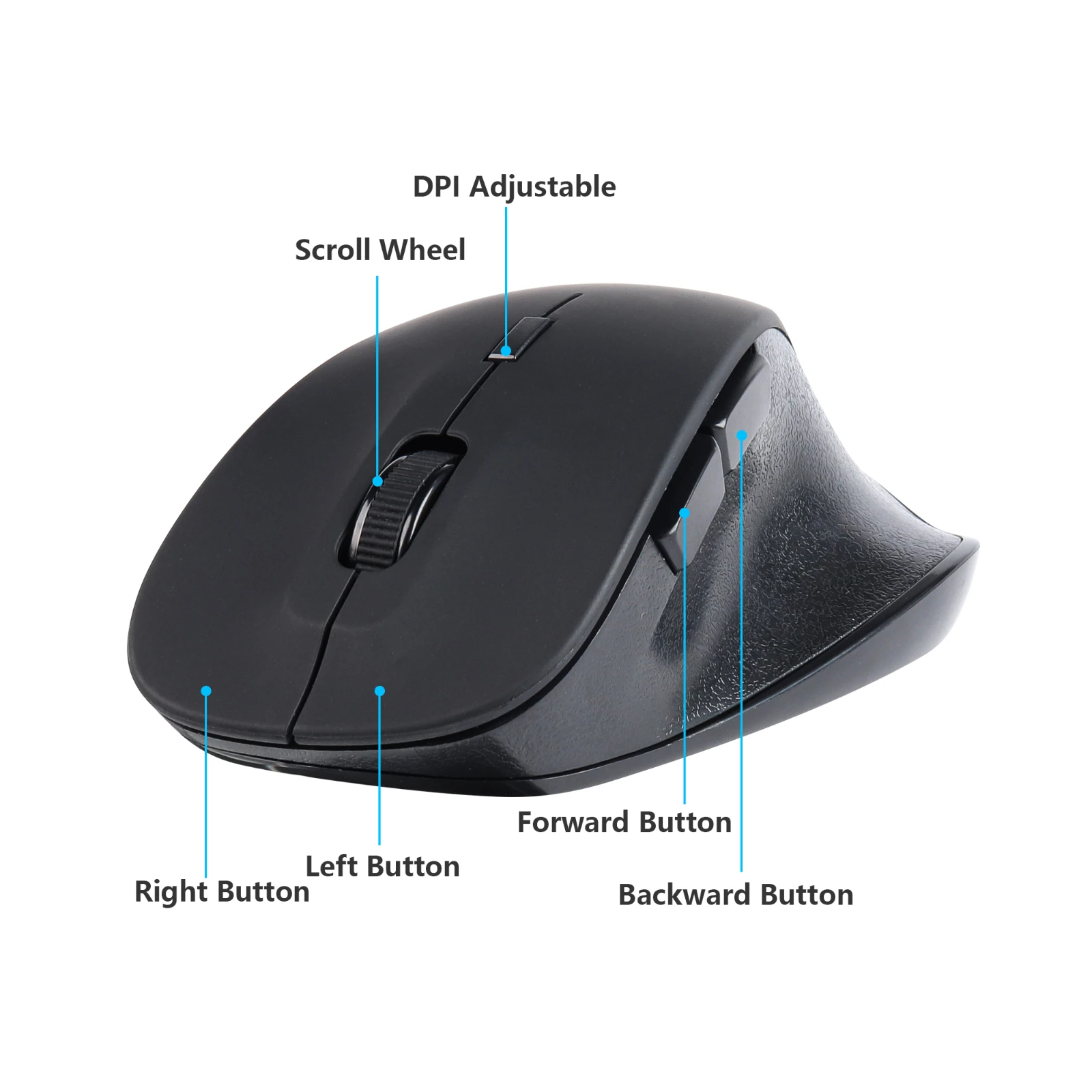 

2.4G Wireless Mouse 6D Ergonomic Mute Mice 1600 DPI USB Optical Mause Computer Wireless Mice For Office Game Laptop Desktop PC