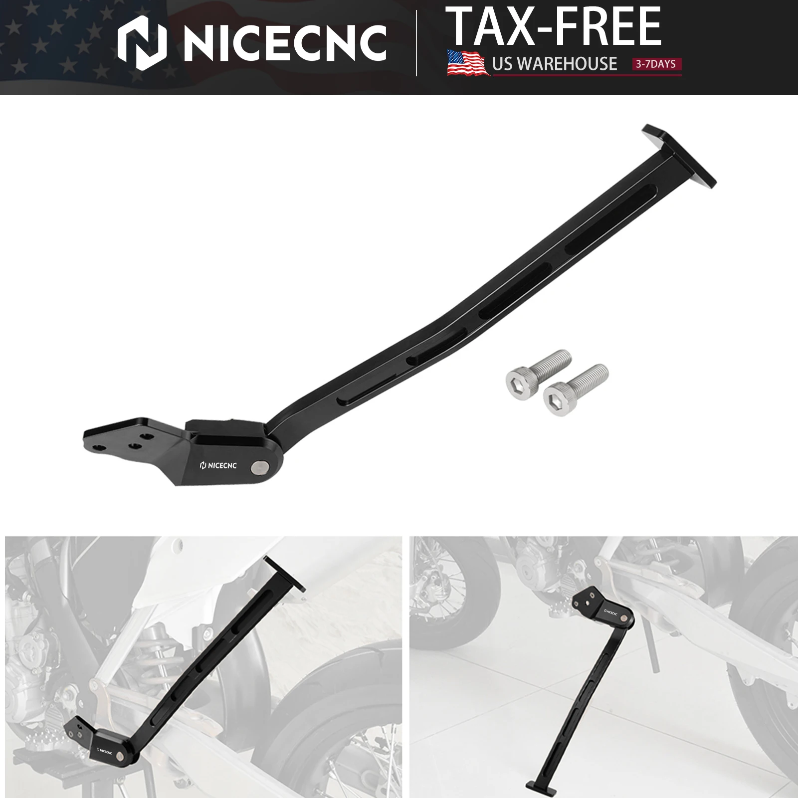 

(US Stock) For Yamaha YZ 250F 2023 YZ250F 2014-2023 YZ 450F YZ450F 2014-2022 YZF 250 450 Side Stand Kickstand Thickened Aluminum