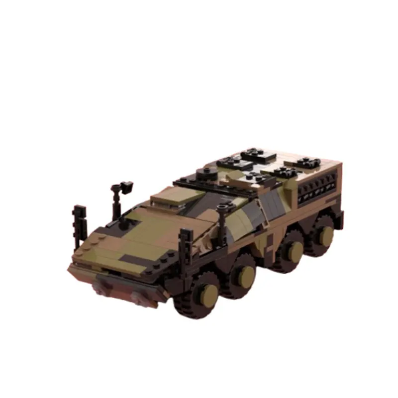 Zestaw klocków konstrukcyjnych MOC-651pcs Tank DIY, małe elementy, model do składania, zabawka-puzzle, prezent, ozdoba.