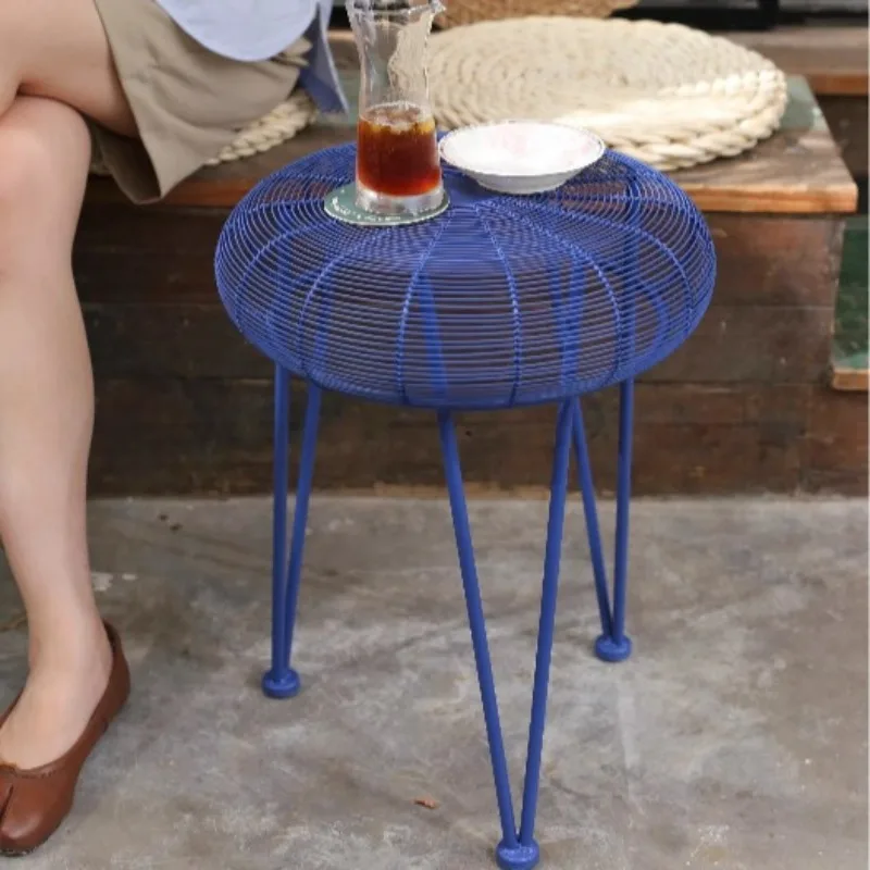 Modern Metal End Table, Industrial Style Side Table with Handcrafted Iron Frame for Bedroom,Reading Nook,Functional Corner Decor