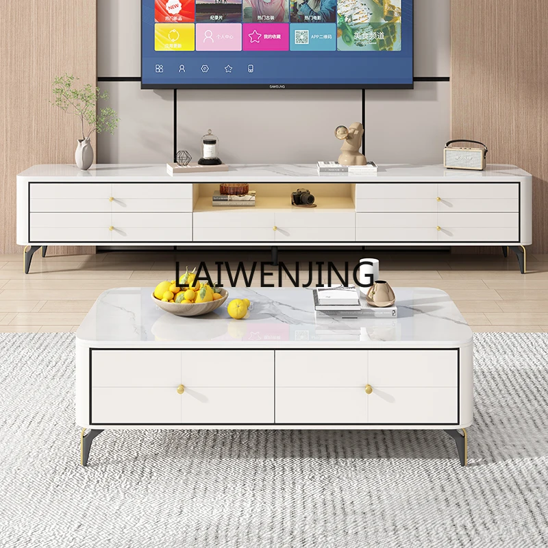 

SGF rock slab full solid wood cabinet coffee table household living room simple and modern
