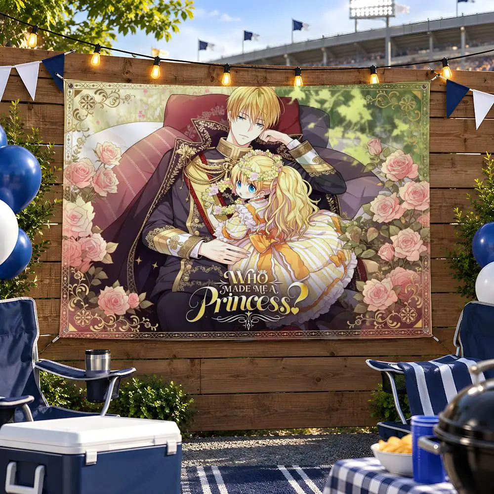 Manhwa Who Made Me a Princess Flags Fan Flag Banner Outdoor Garden Lawn Yard Patio Camping Party Wall Decor Gift
