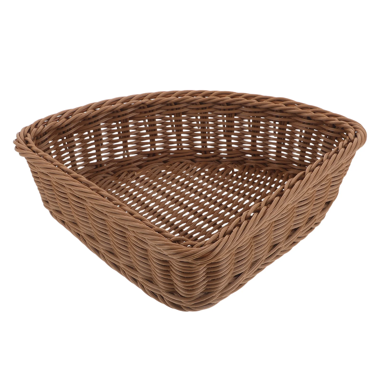 Corner Triangle Storage Basket Woven Organizer Bin For Snack Clothing Cosmetics Sundries Bathroom Wardrobe Kitchen Shelf