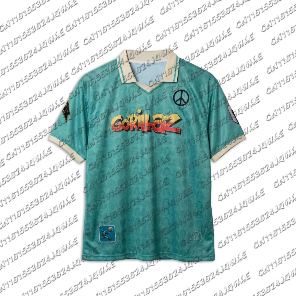 2026 Summer New Men Women Two-Sided Football Polo Jersey Sports Virtual Band Indie Streetwear Quick Dry T-Shirt Family