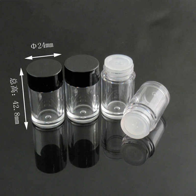 100pcs Empty Loose Powder Pot With Sieve Cosmetic Makeup Jar Container Handheld Portable Sifter With Black Cap