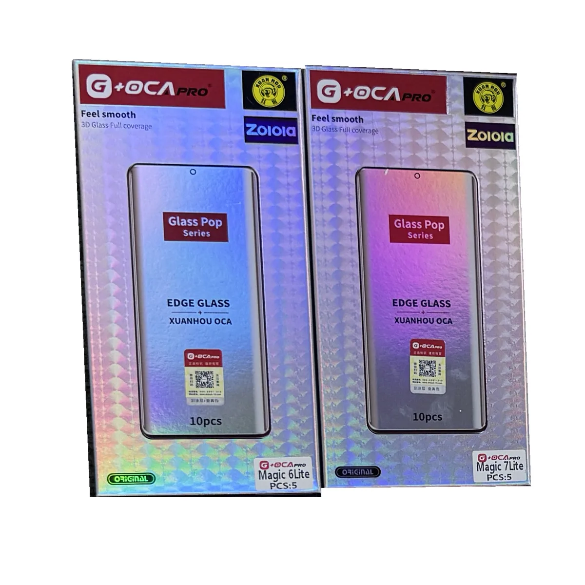 

5pcs/bag G-oca pro Glass With OCA for HW Edge Screen Repair Mate 50/60 Pro Nova 10/12 Pro Honor 200 Magic 3-6 Pro/V2