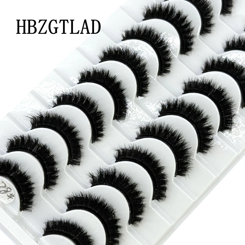 HBZGTLAD New 10 Pairs Natural False Eyelashes Fake Lashes Long Makeup 3d Mink Lashes Extension Eyelash Mink Eyelashes for Beauty