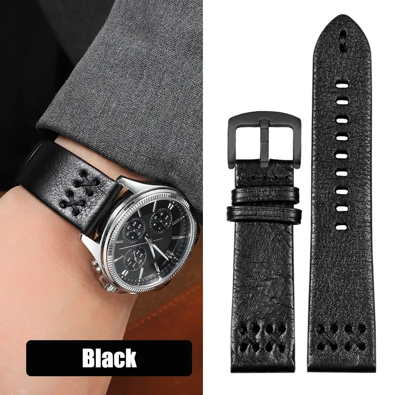 أحزمة جلدية أصلية لساعة سامسونج جالاكسي 6/5 برو/7/FE // 4/كلاسيك 20 مللي متر 22 مللي متر سوار amazfit GTS-GTR 4-3-2e-حزام ساعة صغير