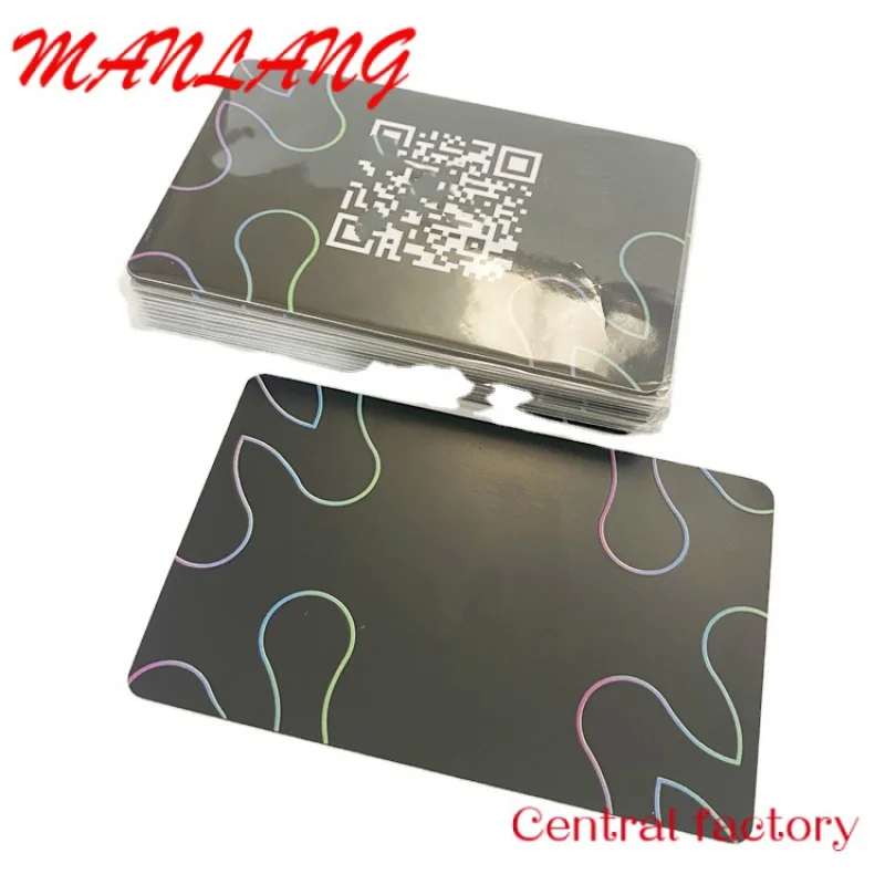 

Custom Laser Engraved Custo Printed N Bla att Busins etal Social Card