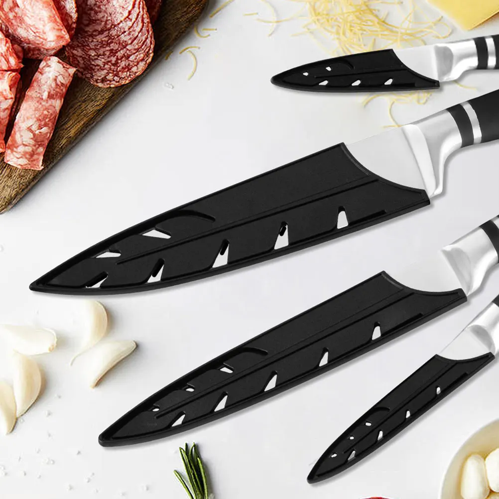 

8pcs Cutter Protective Covers Reusable Plastic Cutter Sleeve For Kitchen Sheath Horizontal Carry