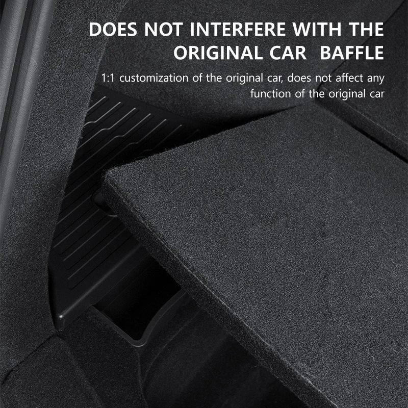 Trunk Side Storage Box For Model Y Juniper Waterproof Rear Cargo Organizer Bin Box Mat Only suitable for Shanghai factory Tesla