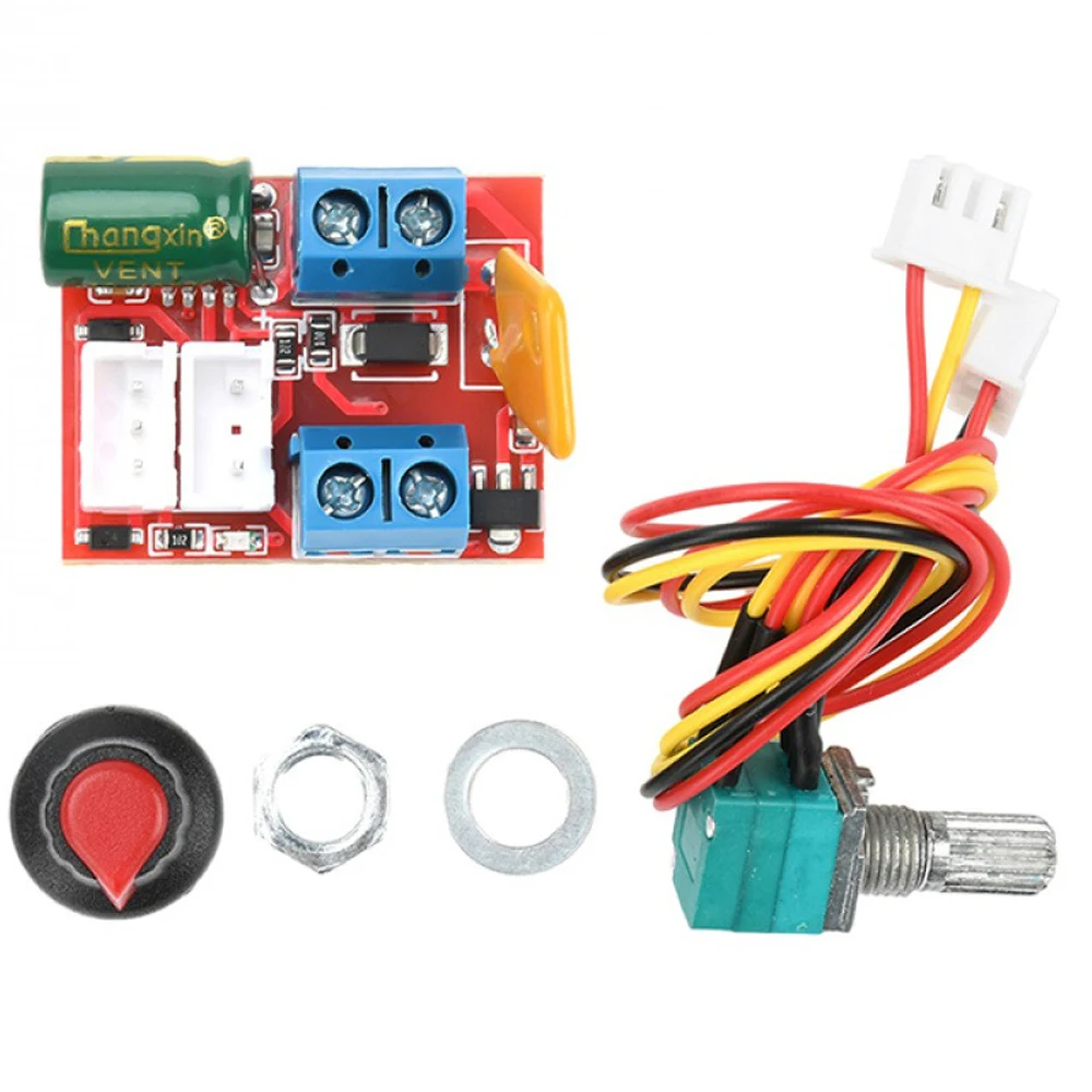 Mini DC Motor PWM Speed Regulator 4.5-35V Motor Speed Control Switch LED Dimmer 1%-100% Duty Cycle 90W Max Motor Speed Governor