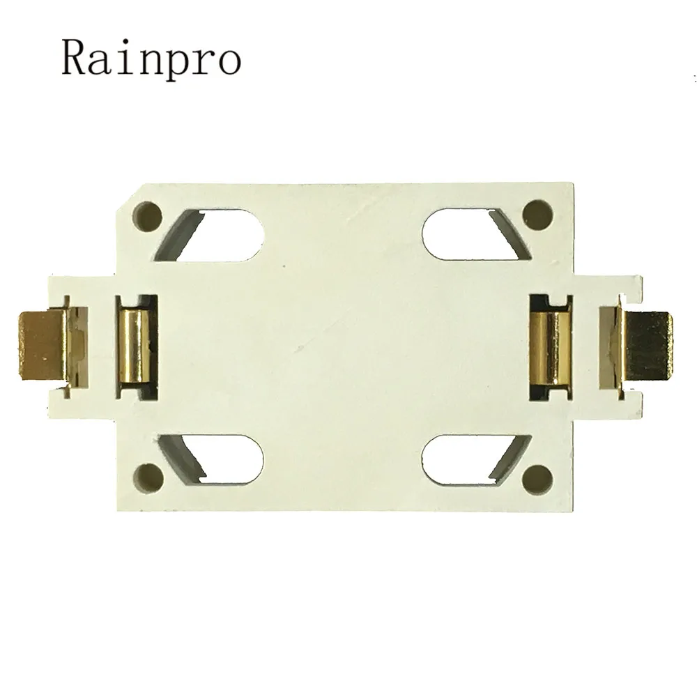 Rainpro 10 ชิ้น/ล็อต CR2032 BS-6 PATCH ปุ่มแบตเตอรี่ผู้ถือชุบทองทนอุณหภูมิ 260