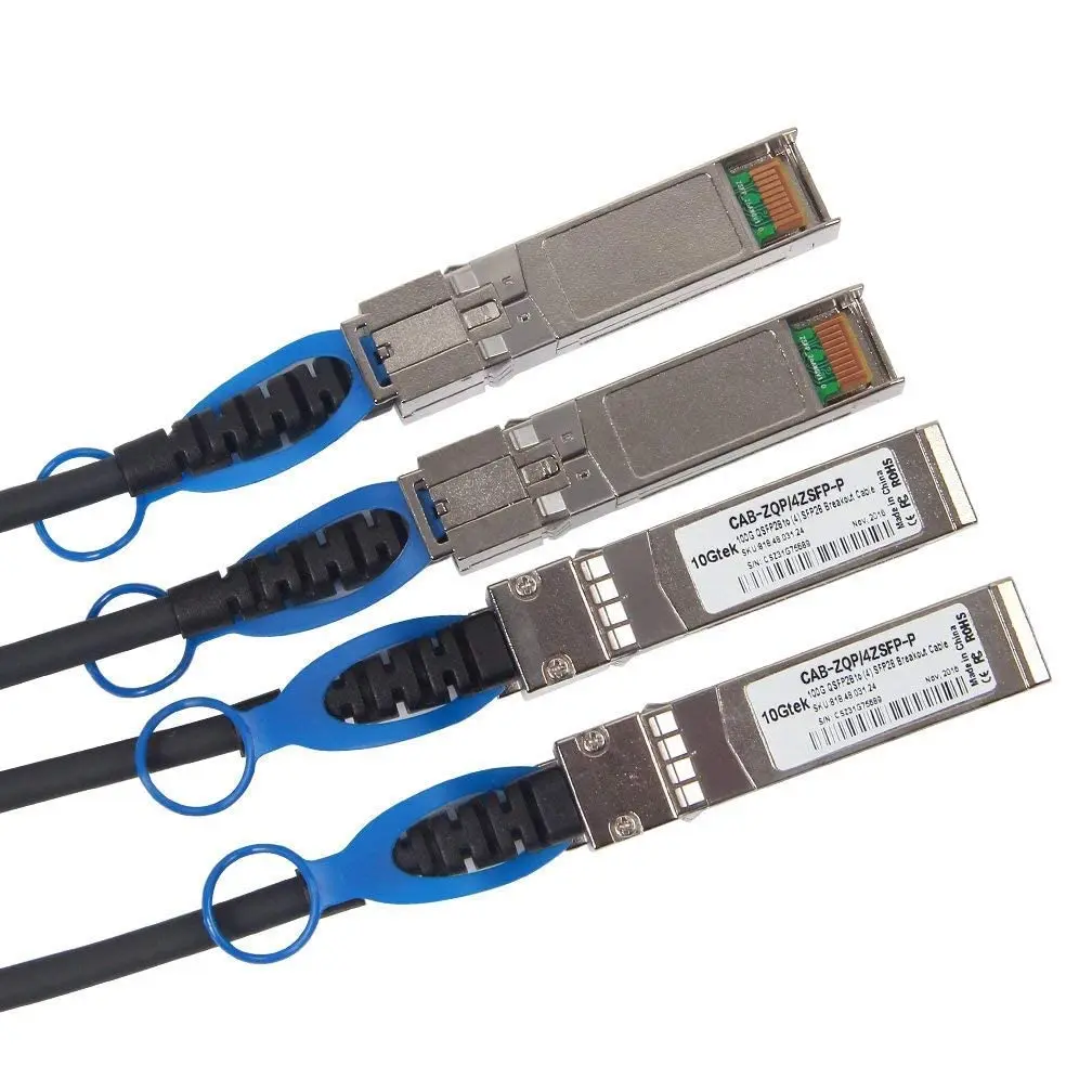 Imagem -05 - Cabo de Cobre Twinax do Anexo Direto Passivo 100g Qsfp28 a 4x 25g Sfp28 Breakout Dac m