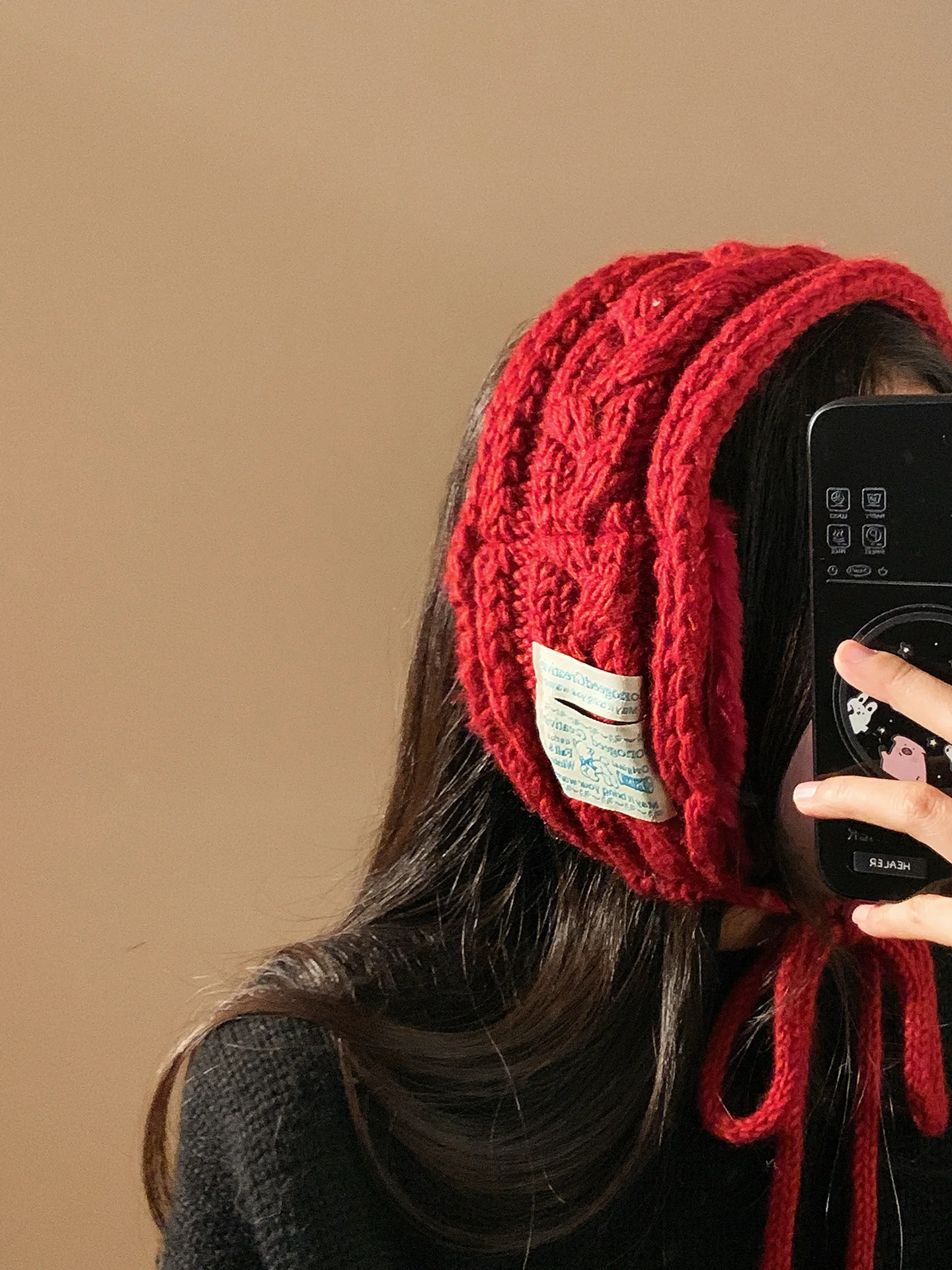 Versatile Knitted Fleece Ear Muffs Women's Winter Warmth Headscarf Anti-Cold Ear Protection Knitwear Ties Holland Qi Brand