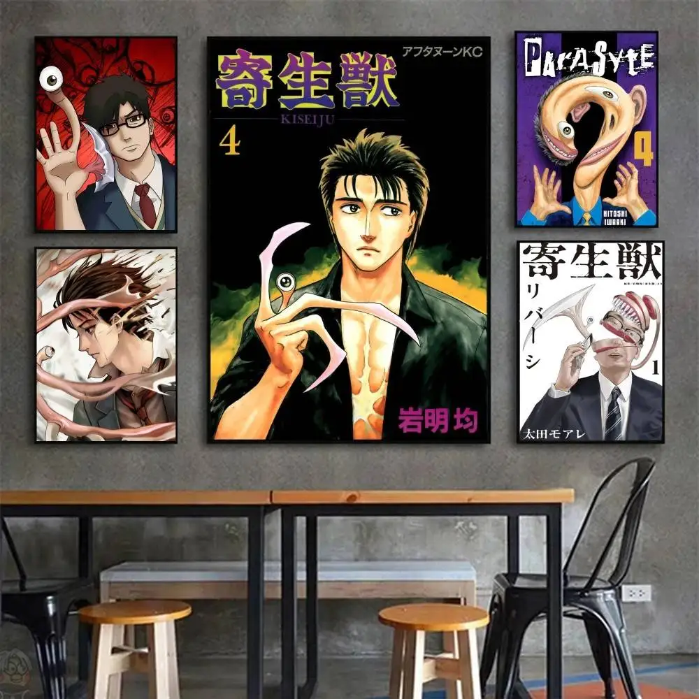 Thrilling Anime P-Parasyte Posters Living Room Bar Cafe Quality Canvas Vintage Style Comics Painting Art Home Wall Decor Picture