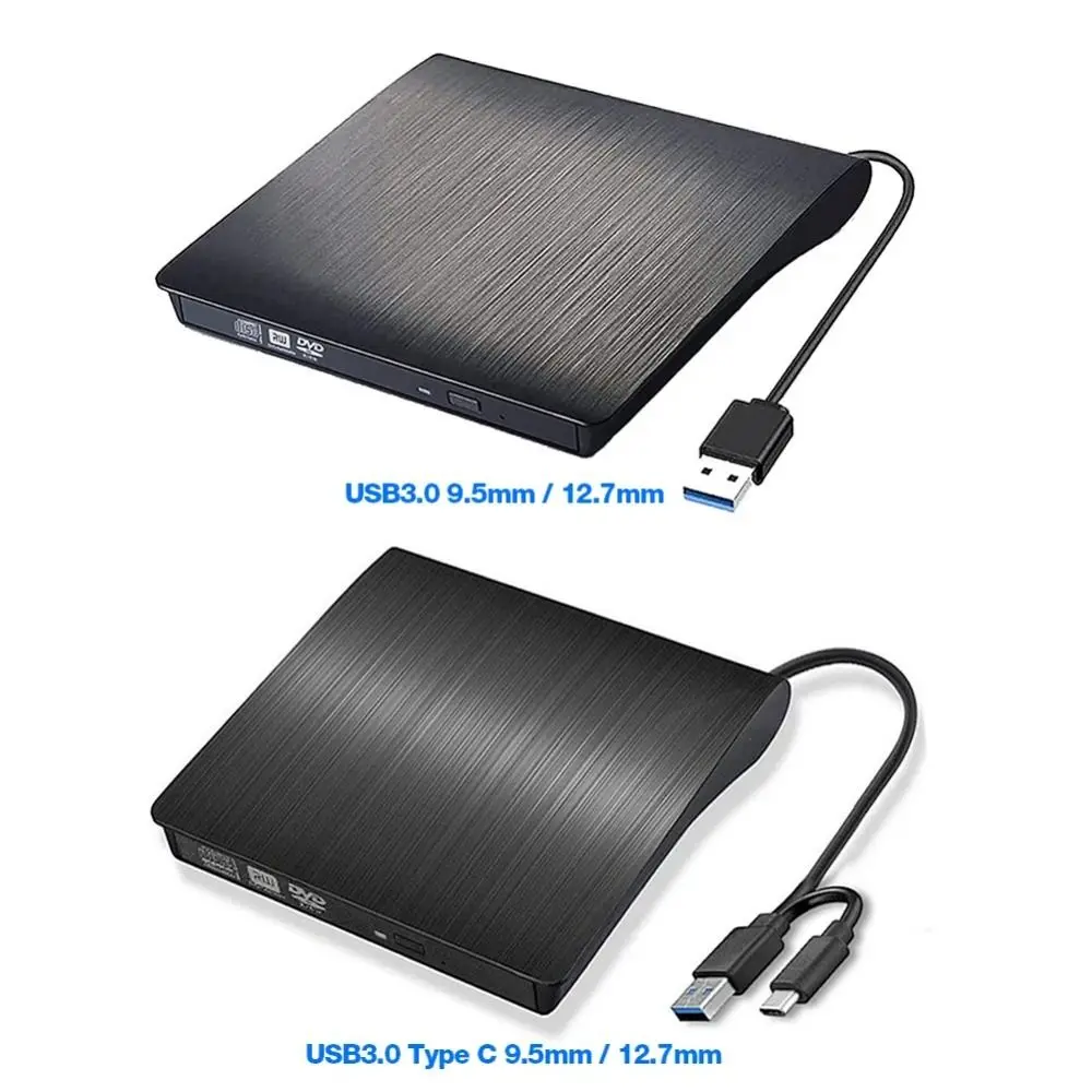 2024 USB 3.0 Type C Optical Drive Case Dual Interface Laptop External DVD Multi Purpose PC Optical Drives Case